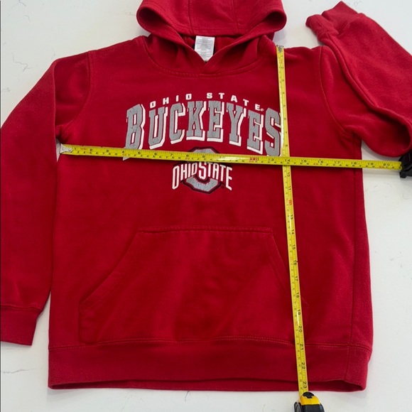 Boys Ohio State Buckeyes Red Hoodie – Size Large 14/18 - Picture 2 of 5